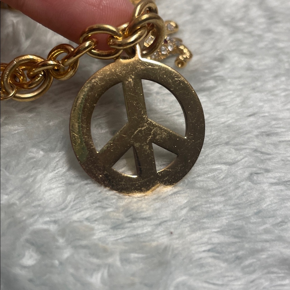 Vintage Coach ‘Peace & Love’ Charm Bracelet - Picture 7 of 13